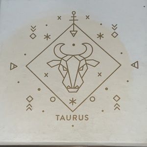 Zodiac “Taurus” round ceramic decorative trinket box in gift box-sign attributes